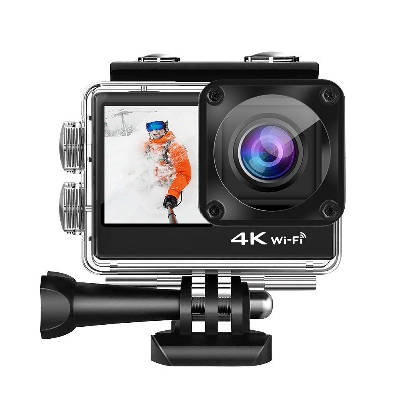 4K 60fps high-definition action camera, motorcycle safety helmet, riding dashcam, fishing dual-color screen touch screen camera Application Scenario