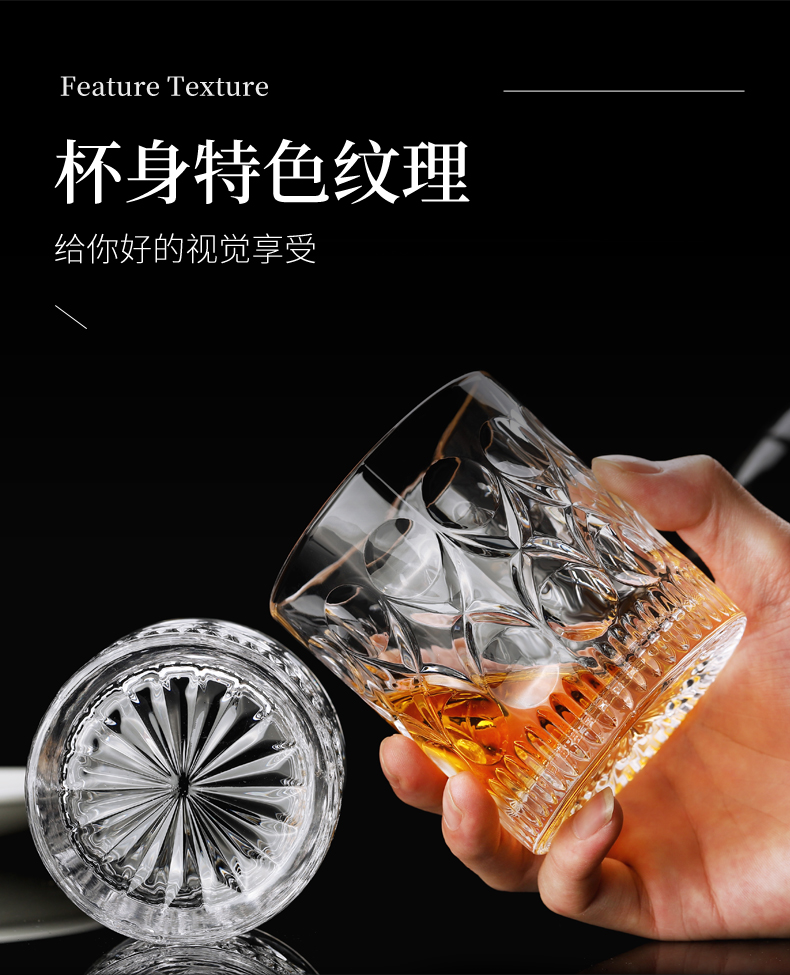 Bar KTV beer glasses, octagonal glasses, thickened whisky glasses, home creative crystal spirits glasses, spirits glasses pic 6