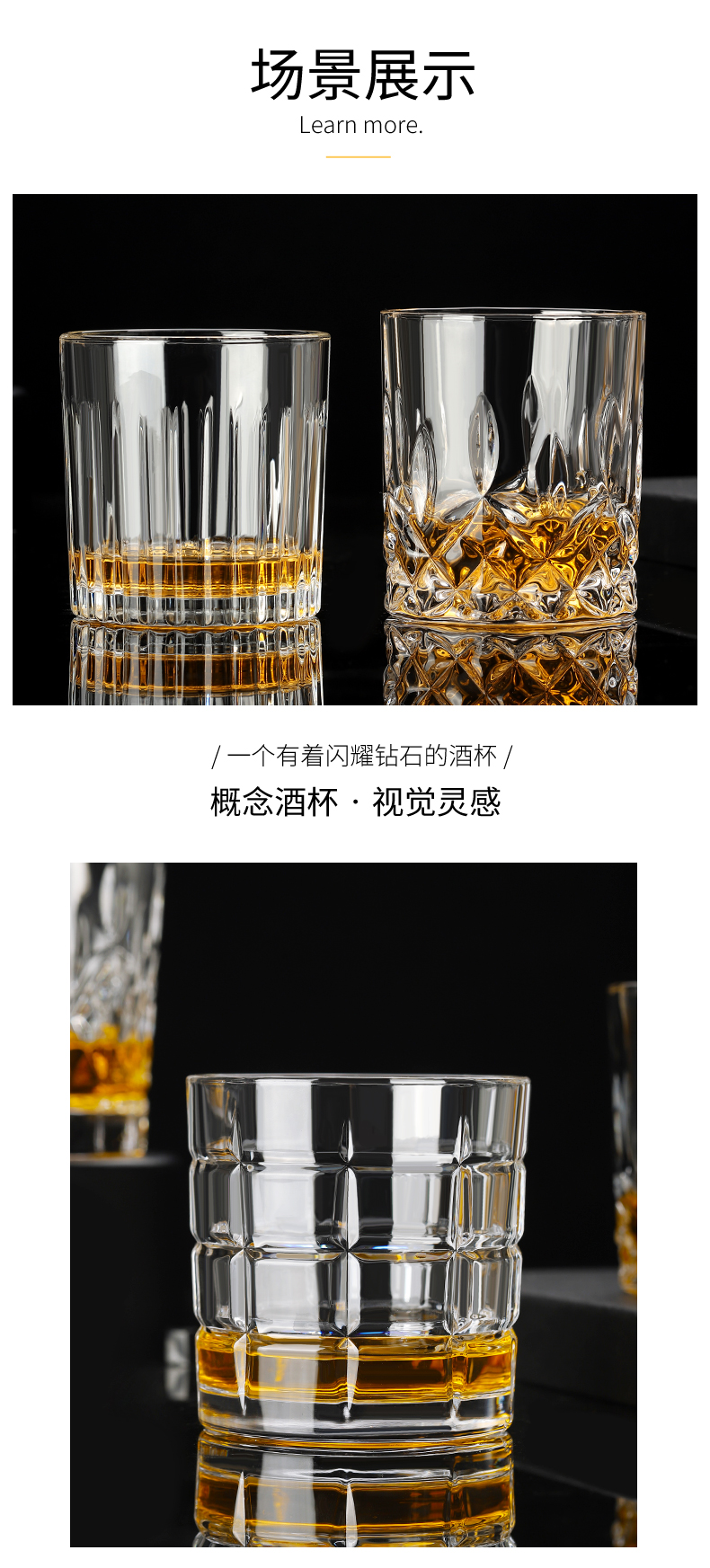 Bar KTV beer glasses, octagonal glasses, thickened whisky glasses, home creative crystal spirits glasses, spirits glasses pic 13