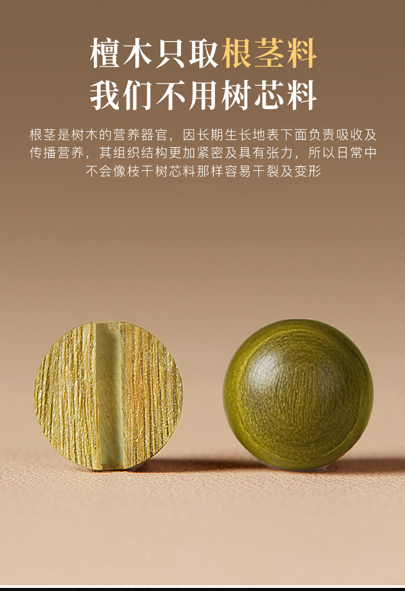 天然绿檀木双圈手串男女款黑曜石檀香木质佛念珠复古盘玩手链礼物详情6