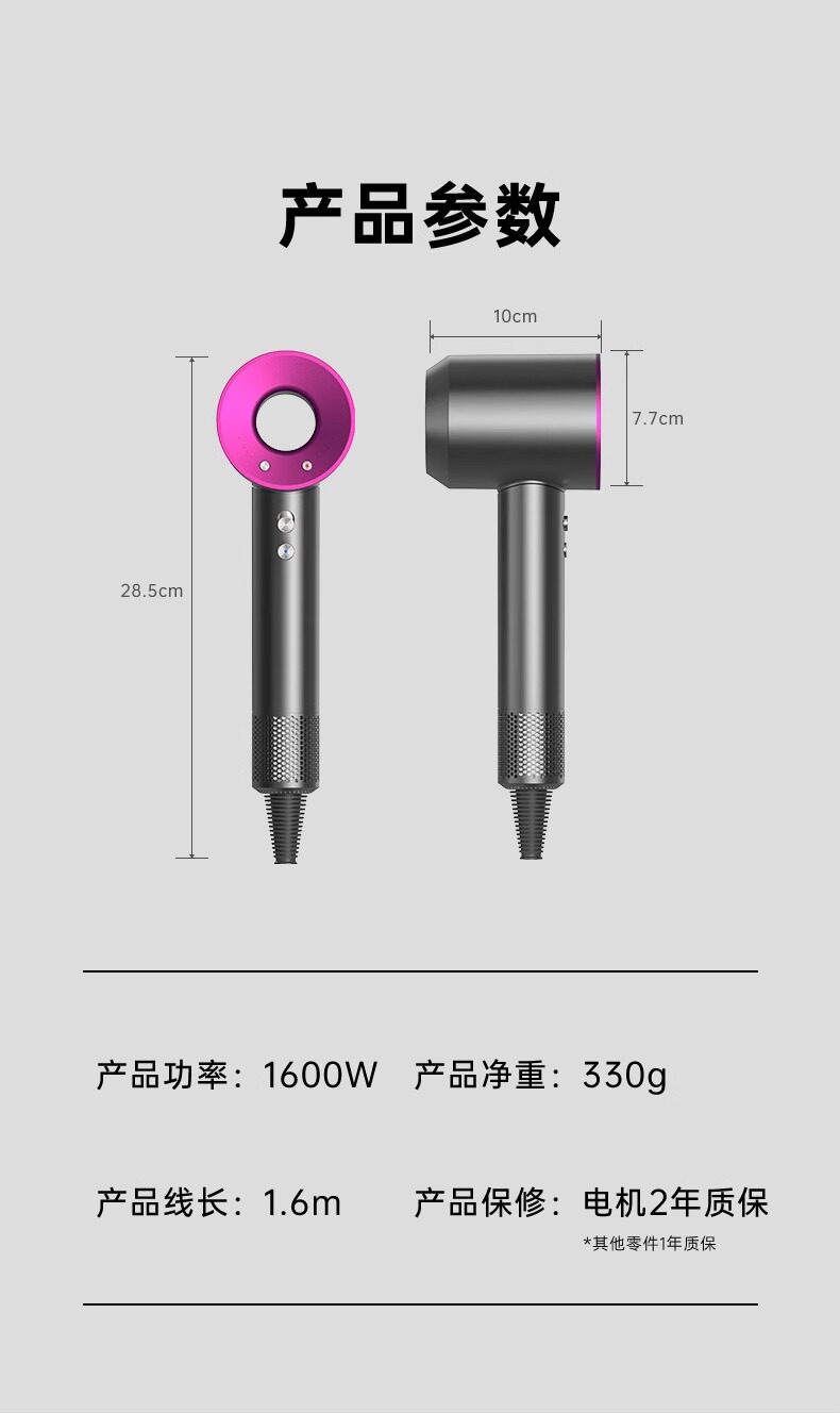 Source factory high-speed hair dryer, Huaqiangbei negative ion hair dryer, strong wind force home dormitory cross-border hair dryer pic 15