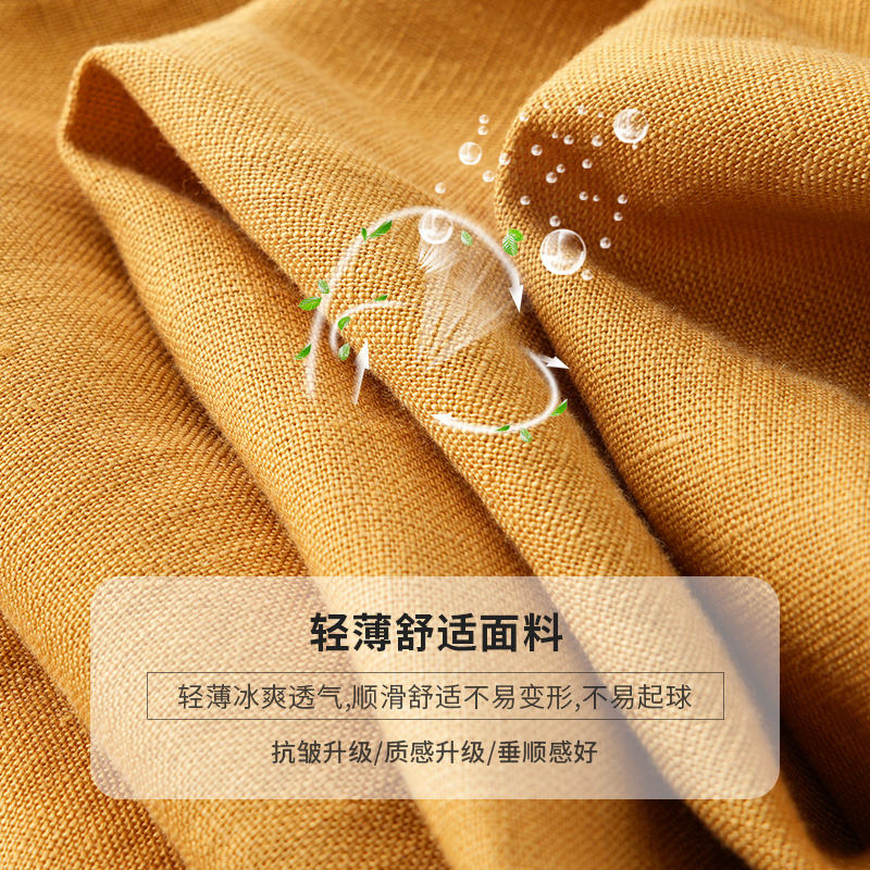 Pink Yamamoto women's 2025 new summer thin Tencel linen long pants with drawstring LACES and a loose, wide-leg fit Application Scenario