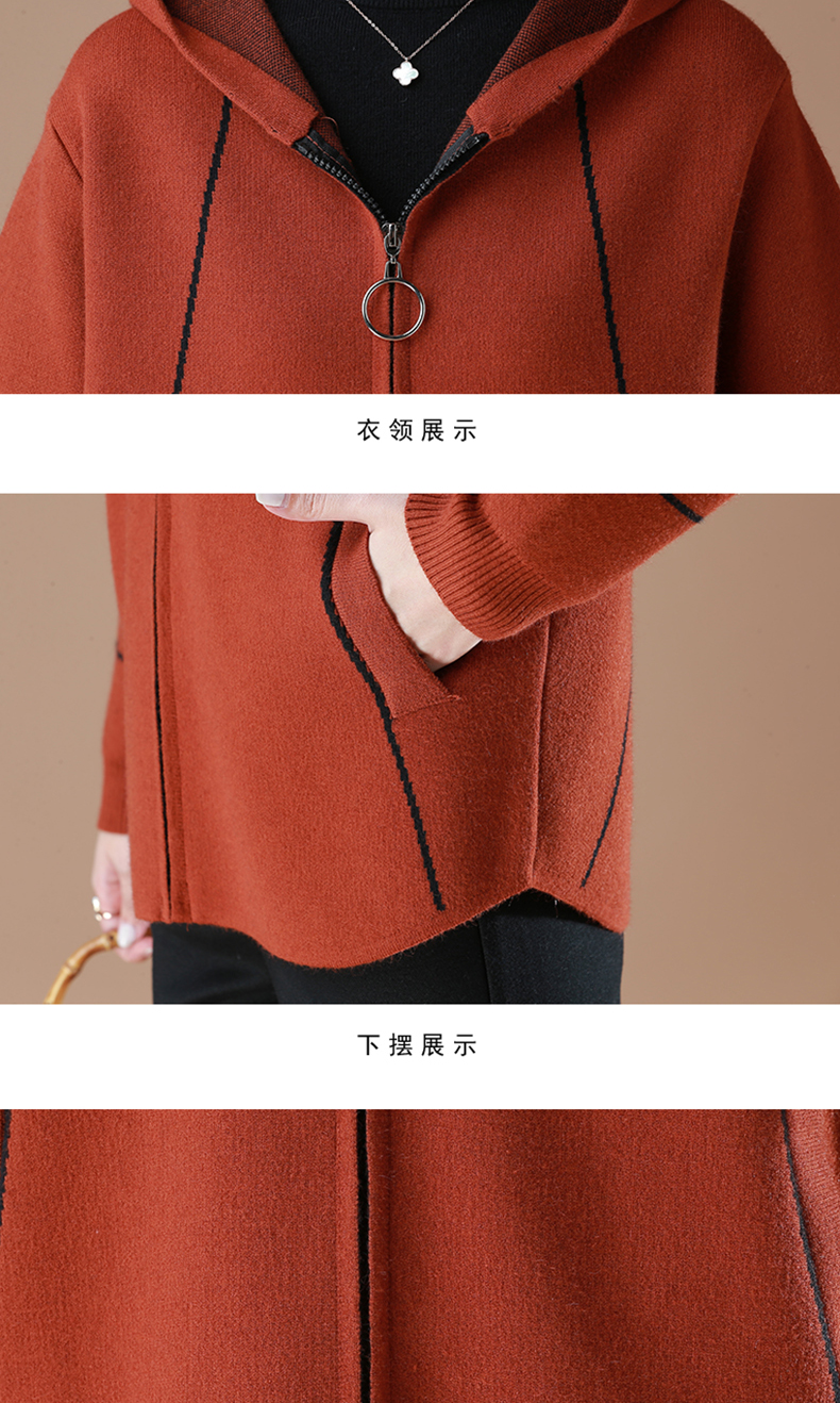 中年妈妈春装外套短款30岁40中年女春秋毛衣中老年洋气风衣上详情10