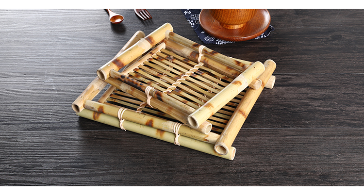 箐楷竹制复古茶托竹编果盘桌面点心盘竹篮竹盘筐方形中国风茶几摆国潮详情8