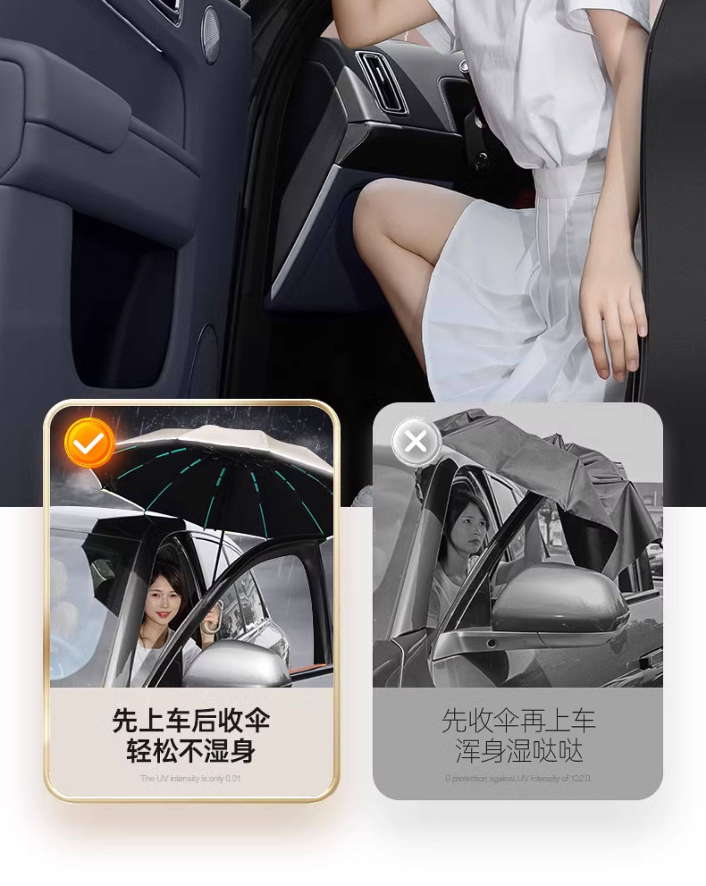 色丁长柄反向不湿车伞雨伞一次性防风防水详情12