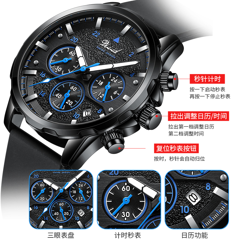 Swiss genuine men's 2024 new model, high-end business fully automatic mechanical watch with a large dial and a sense of luxury, waterproof Application Scenario