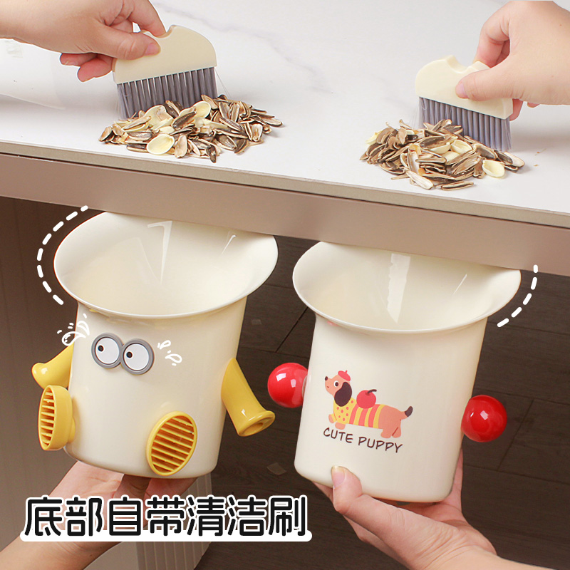 Desktop trash can, small, mini, cute, high appearance level, storage bucket with pressure ring, dormitory, living room, office, wastebasket
