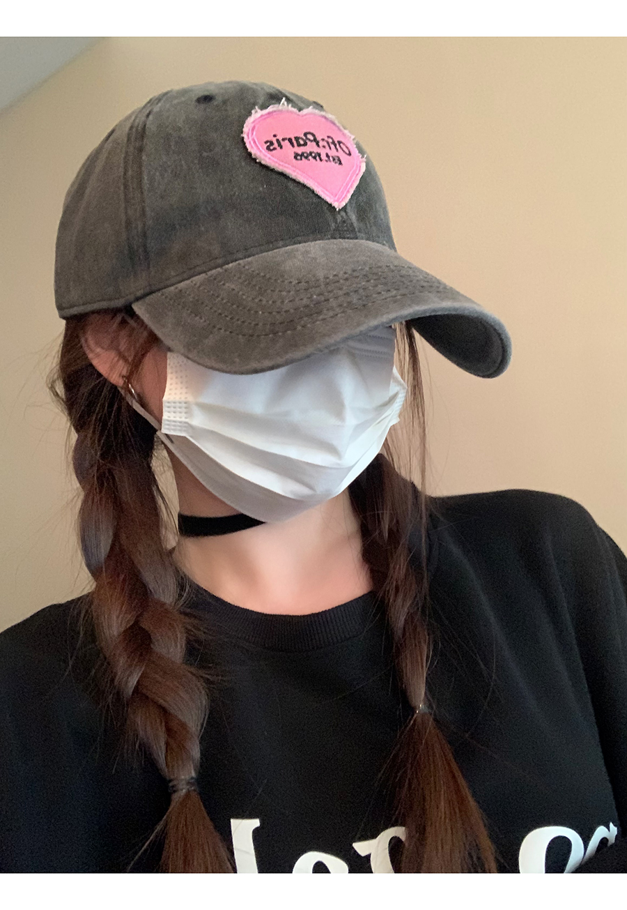 粉色棒球帽女春夏季韩版百搭字母刺绣软顶鸭舌帽子显脸小防晒遮阳详情13