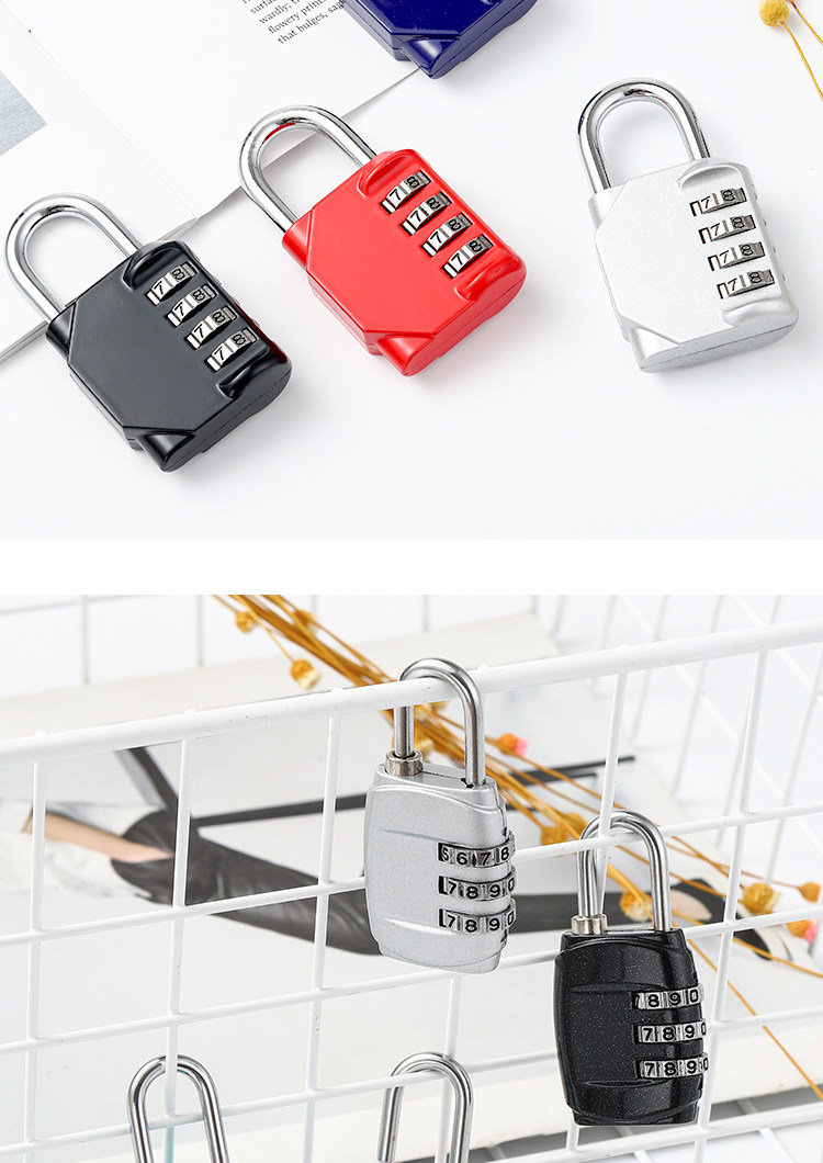 Combination lock, padlock, dormitory lock, cabinet lock, household wardrobe door, shoe cabinet, U-shaped lock, suitcase, small lock head, lock pic 17