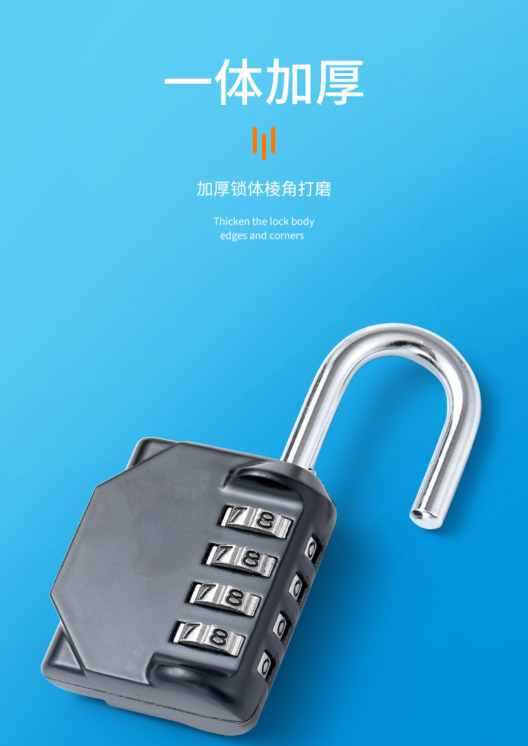 Combination lock, padlock, dormitory lock, cabinet lock, household wardrobe door, shoe cabinet, U-shaped lock, suitcase, small lock head, lock pic 11