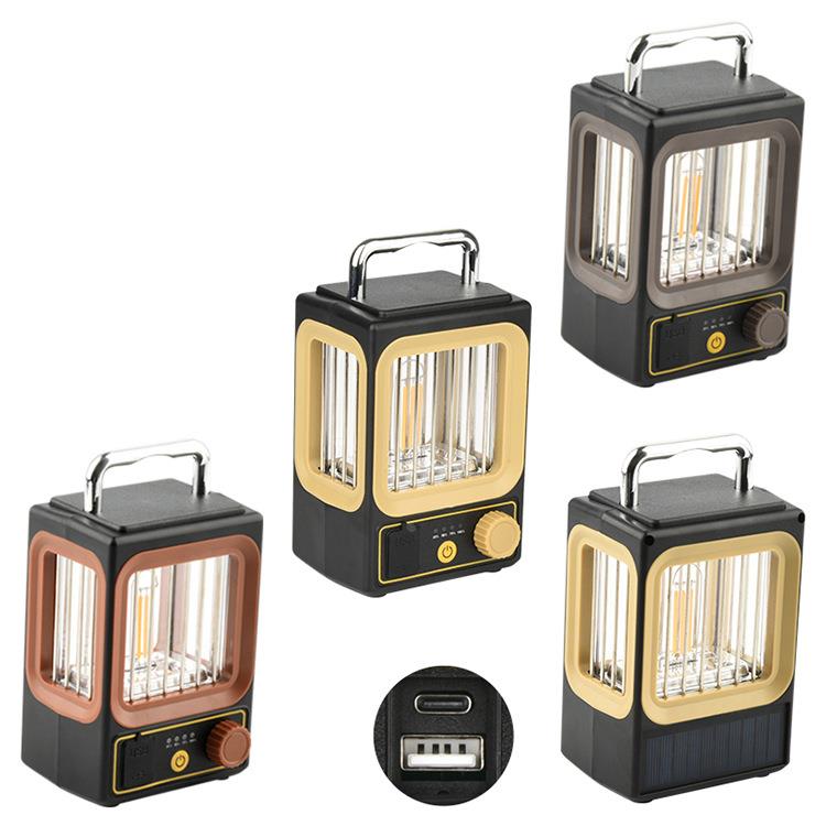 新款太阳能庭院露营无极调光便捷式充电手提悬挂工作钨丝灯详情2