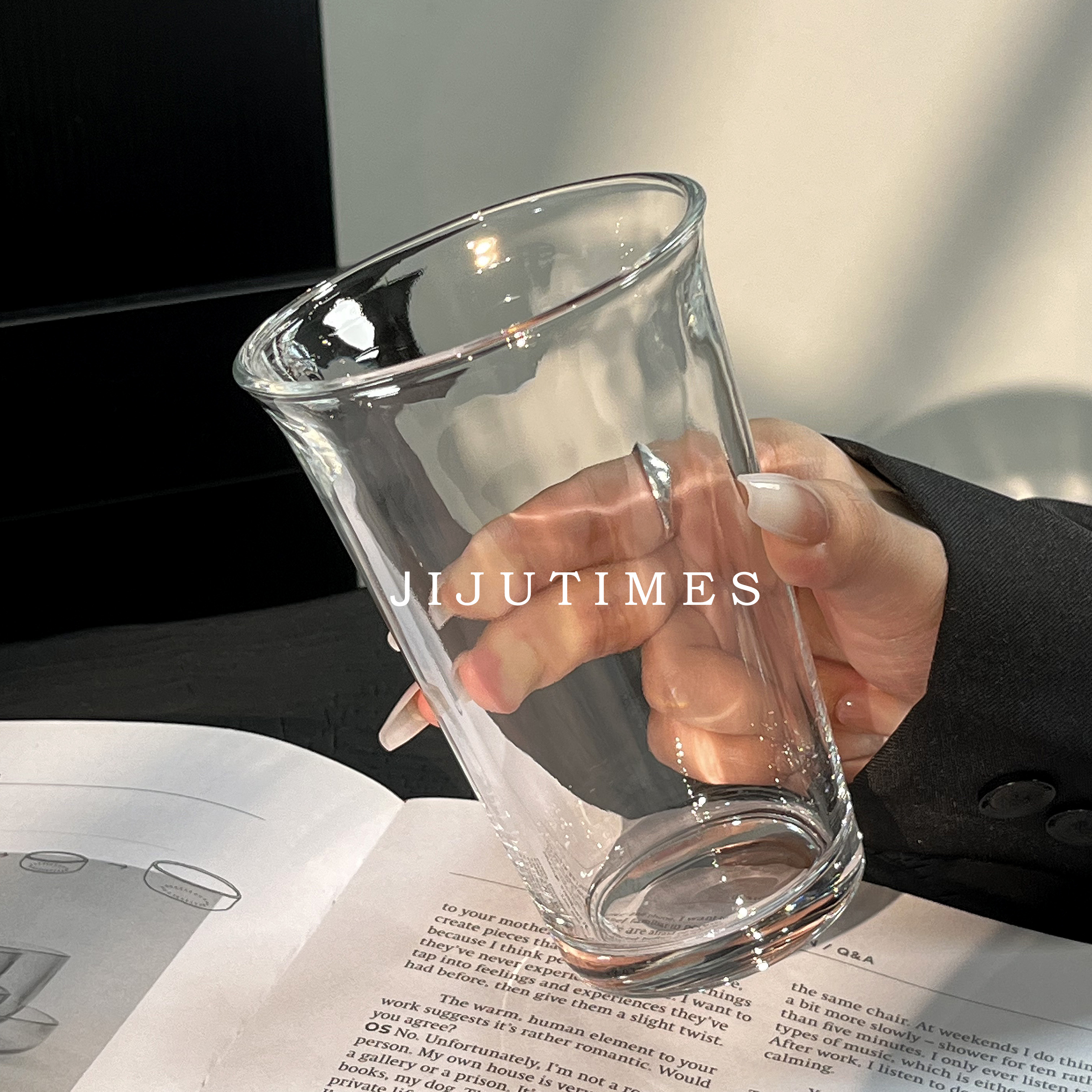 Simple glass cups, ins reverse coffee cups, water cups, tea cups, milk drink cups, milkshakes, milk tea, coffee and breakfast cups pic 4