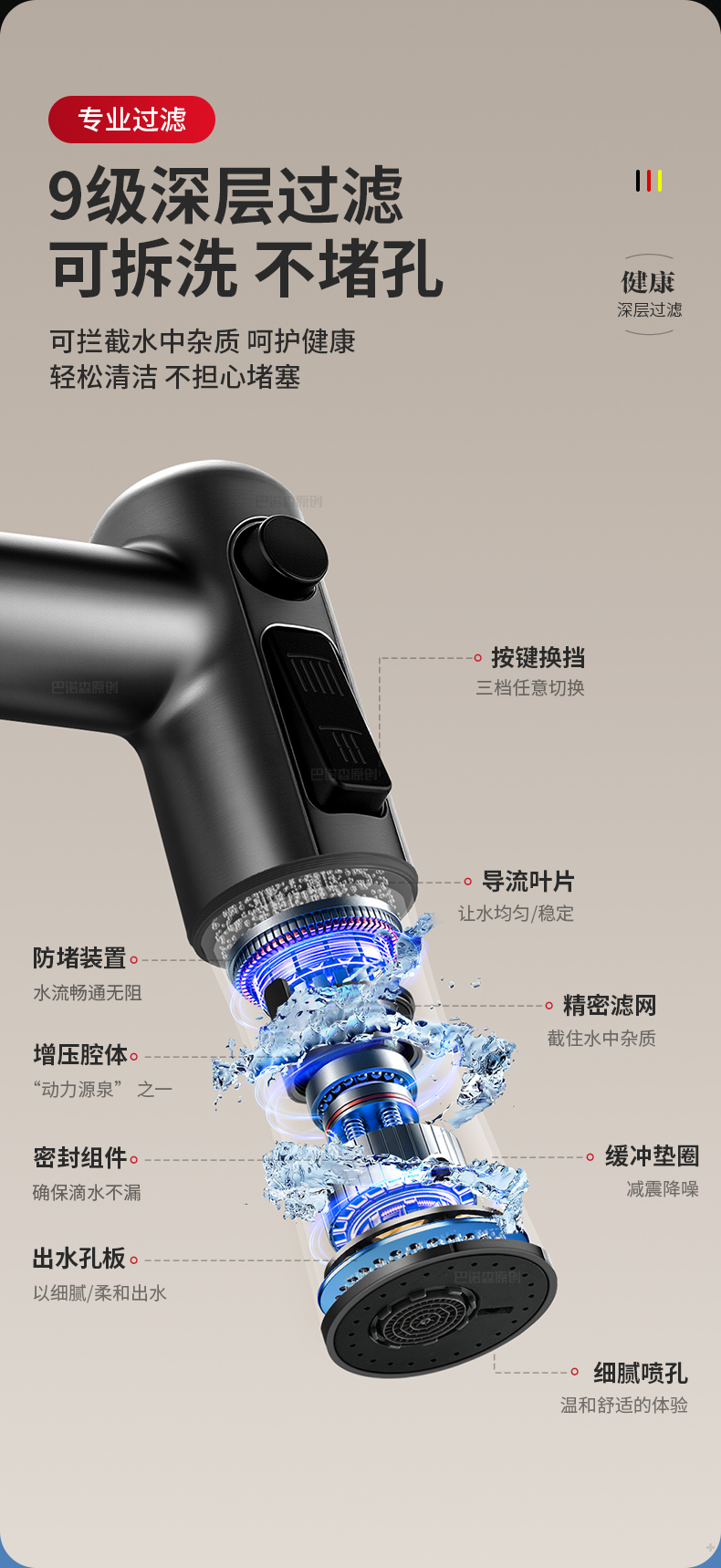 机械臂面盆洗脸盆冷热水龙头两用卫生间浴室柜洗脸池洗漱台洗手池详情14