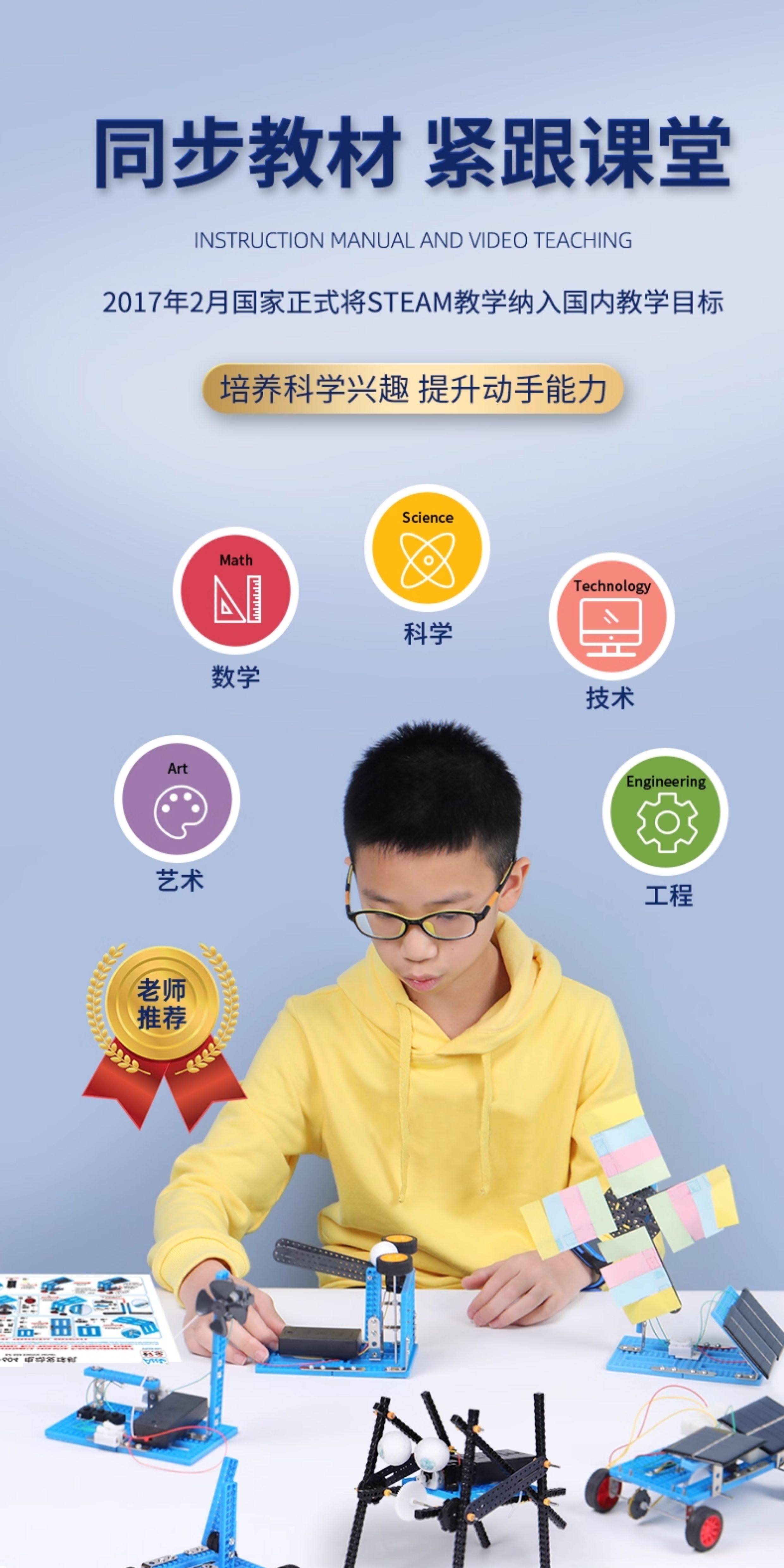 Science Experiment Set, educational toys for primary and secondary school children, trendy wind-powered car, handcrafted technological invention pic 1