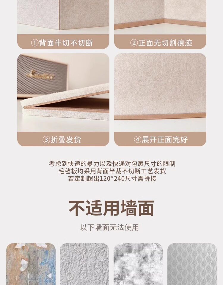 ins风毛毡板照片墙创意背景板墙贴墙展示板墙面宿舍留言板面装饰详情21