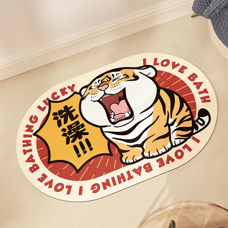 浴室硅藻泥吸水软垫卫生间门口脚垫防滑地垫洗手间厕所小地毯家用