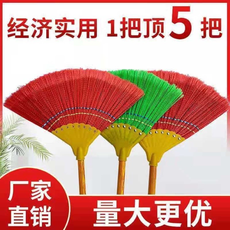 芒草扫把家用扫地笤帚软毛不粘头发老式高粱捎把庭院户外单个扫帚详情3