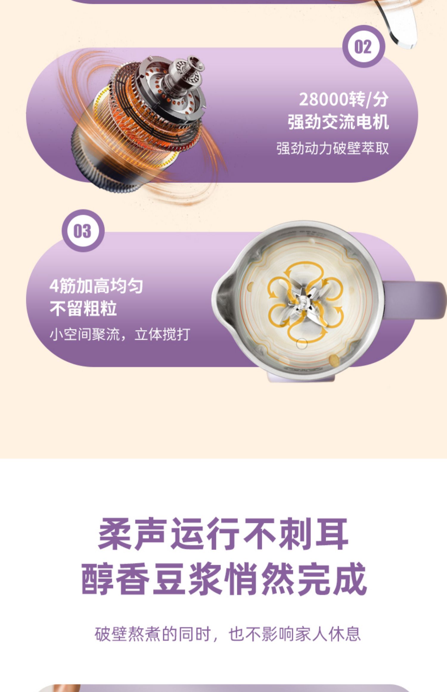 德国OSTMARS豆浆机家用全自动小型迷你多功能新款破壁机免煮免滤详情7