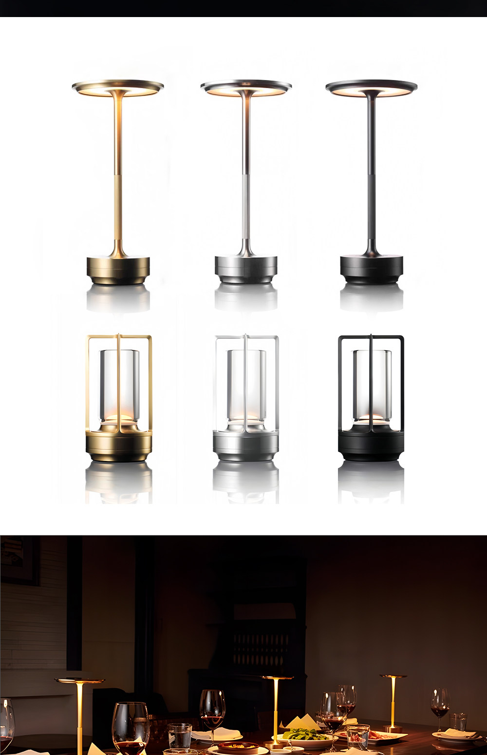 酒吧餐厅北欧氛围灯创意咖啡馆充电款户外露营台灯夜灯清吧桌子灯详情9