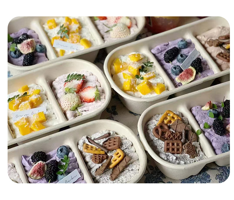 日式蘸酱麻薯三味蛋糕便当盒下午茶多格野餐打包盒轻食盒三格餐盒详情12