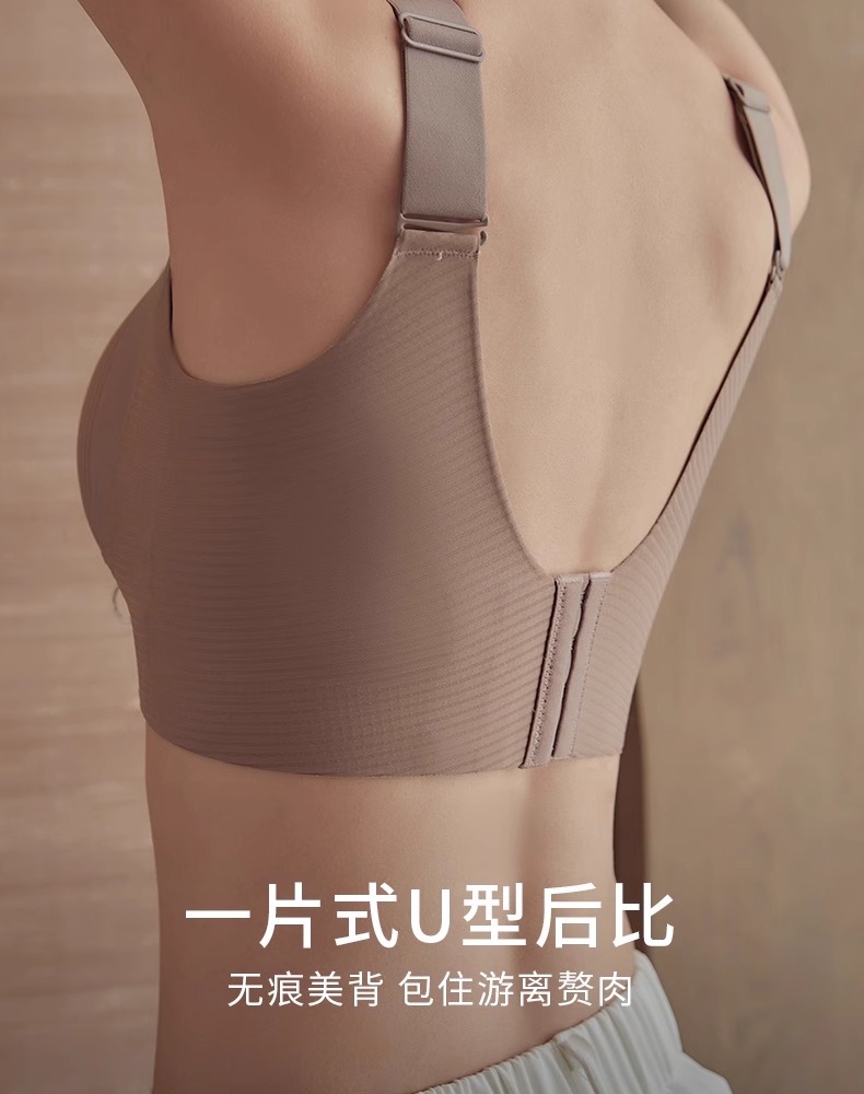 跨境调整型内衣女大胸显小文胸防下垂大码无痕收副乳女士胸罩聚拢详情10
