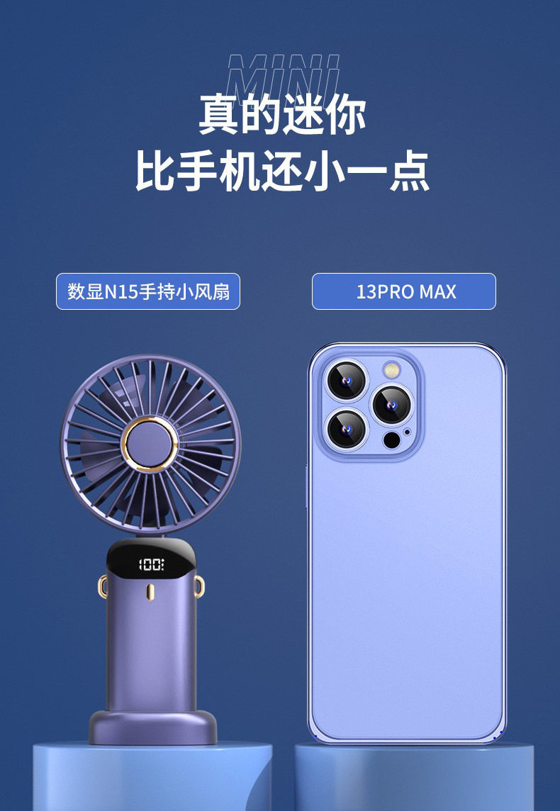 2025 New usb handheld fan with digital display folding aromatherapy desktop mini portable outdoor cool mini pic 20