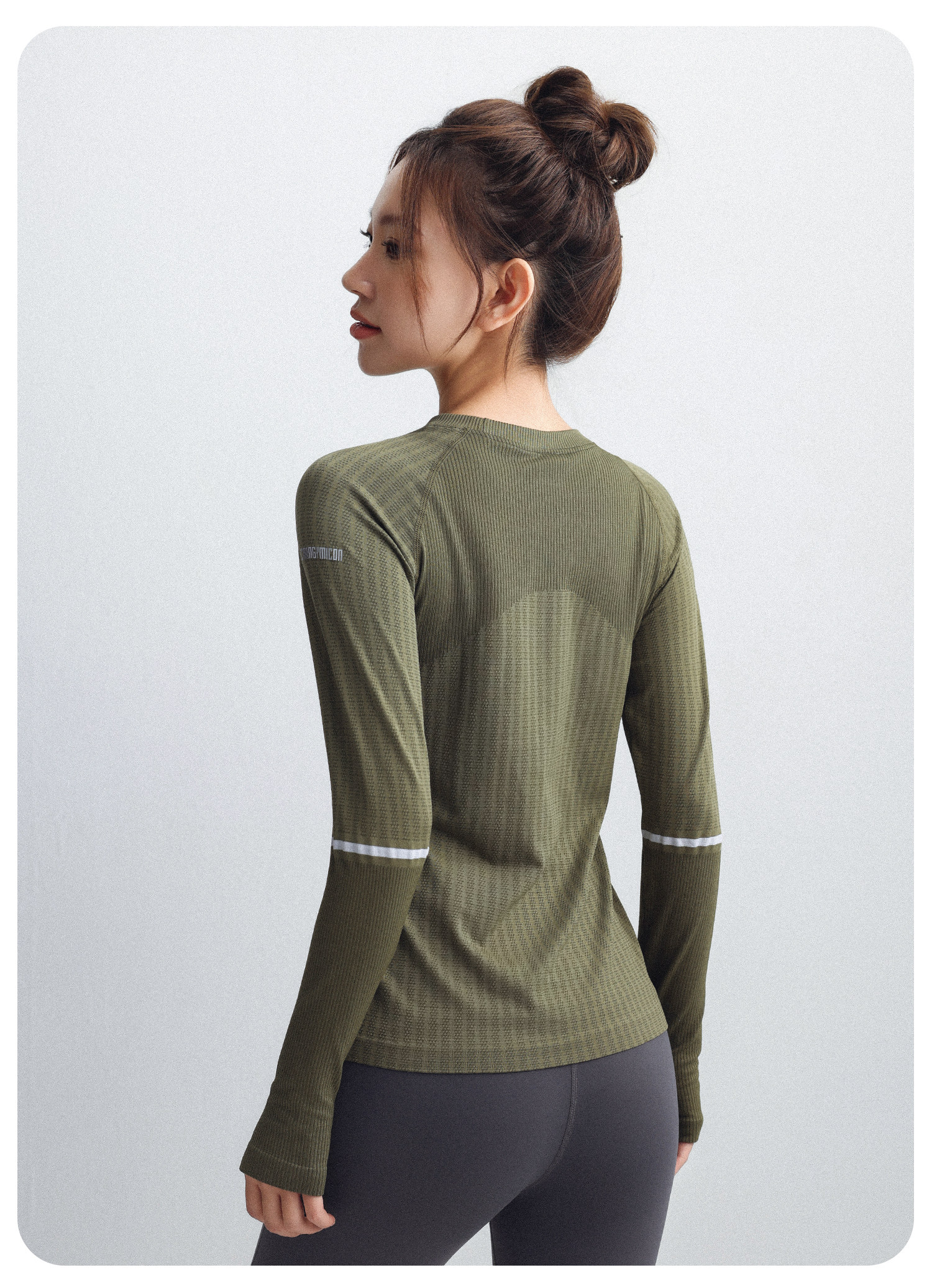 Pilates yoga wear for women, slimming, elastic, breathable, long-sleeved, quick-drying exercise and fitness wear pic 10