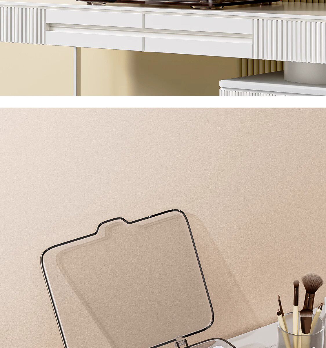 Desktop acrylic transparent storage box, flip-top desktop makeup dust-proof storage box, and zero food organization box pic 11