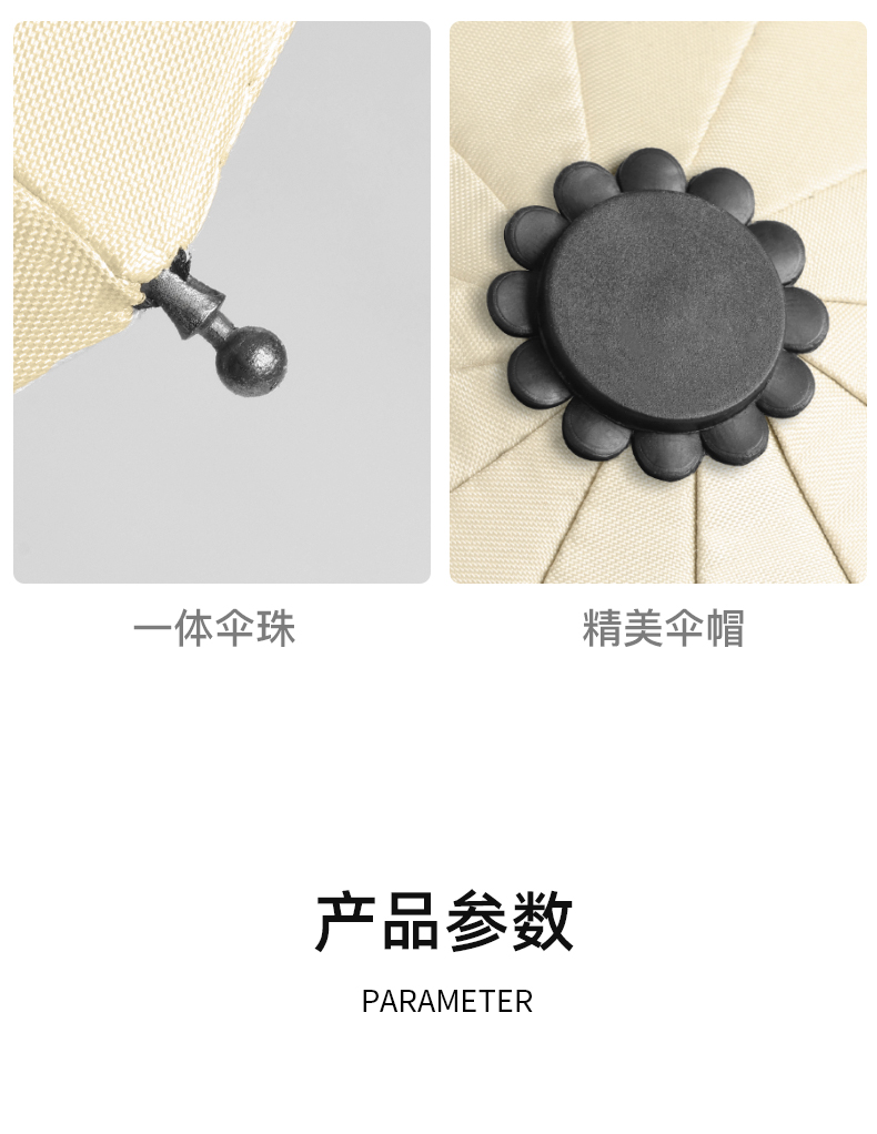 全自动抗雨伞加大加厚叠男士晴雨两用太阳伞女一键加固黑色手动详情15