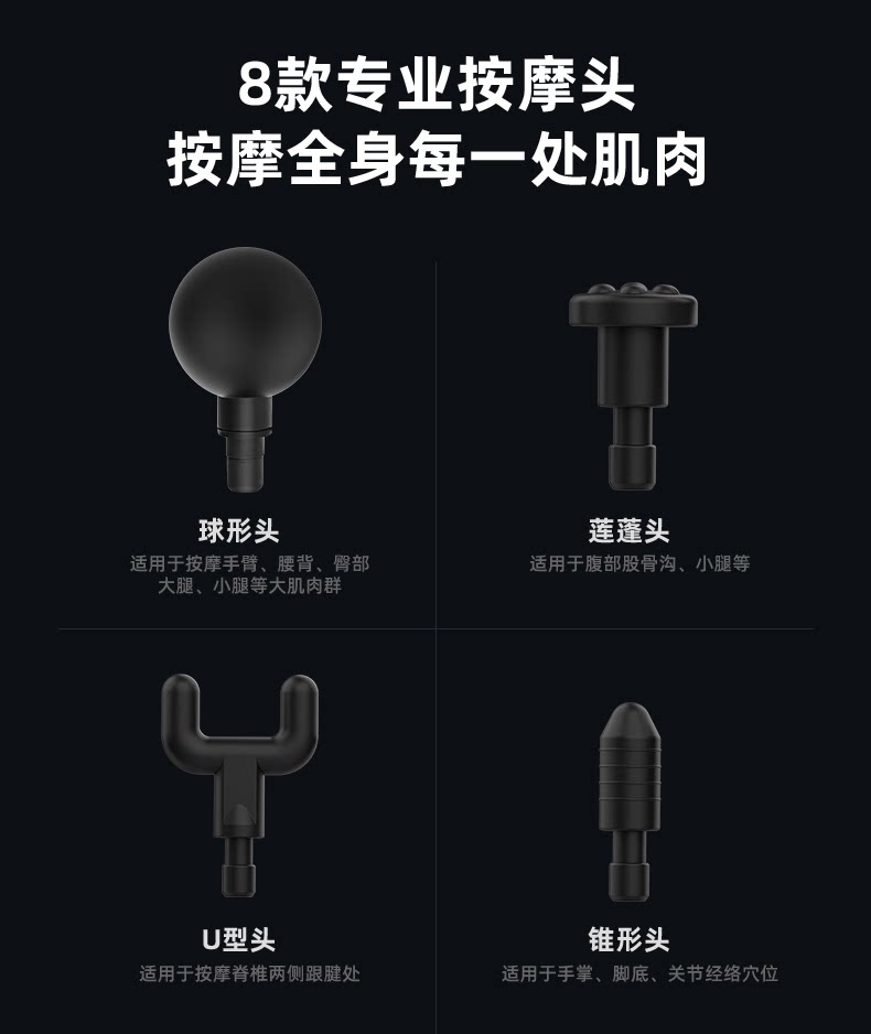 联想筋膜枪肌肉放松按摩器男生女生多功能震动颈膜枪电动按摩枪详情32