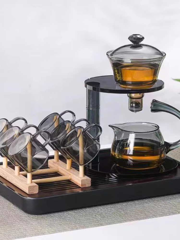 玻璃半全自动茶具套装懒人功夫茶具泡茶器茶壶家用宫灯磁吸煮茶器详情1