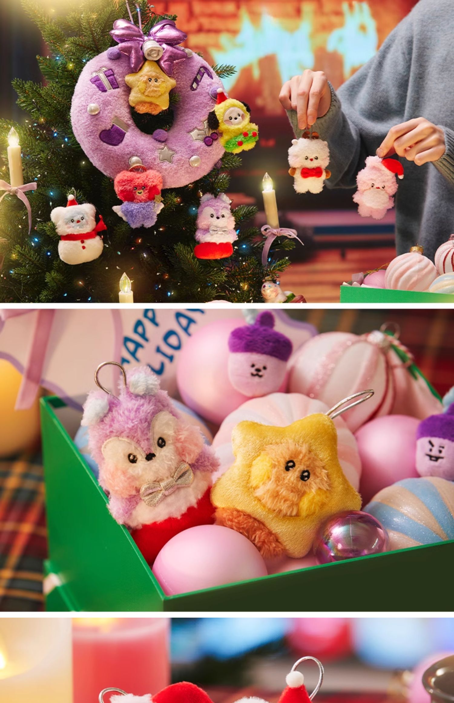 BT21miniminini圣诞系列毛绒挂件玩偶钥匙扣礼品可爱公仔娃娃玩具详情2