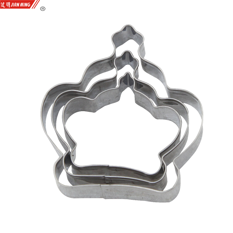 JM8175 stainless steel baking mold, crown-shaped cookie mold, cookie mold, creative DIY baking, 3 pieces each pic 6