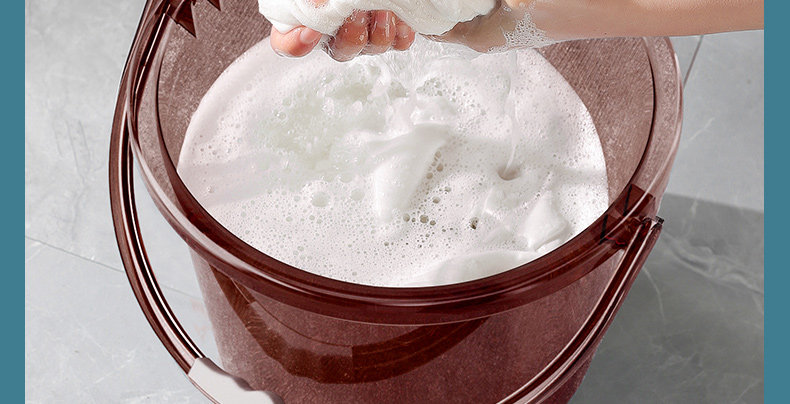 Thickened plastic buckets for household water storage, hand-held small buckets for laundry, and transparent round buckets with LIDS for student dormitories pic 22