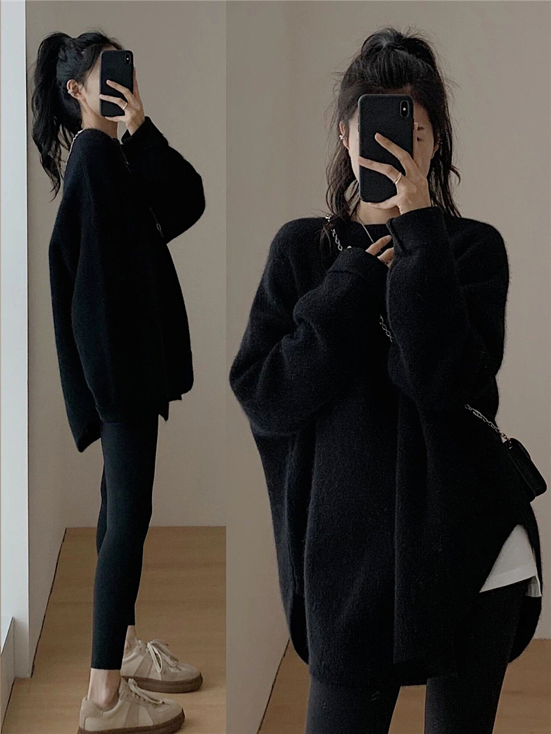 红色穿搭圣诞毛衣女外套加厚秋冬季2022年新款慵懒风软糯针织上衣详情12
