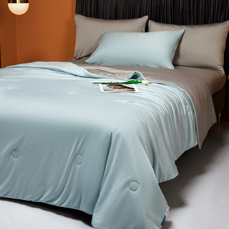 婴儿A类凉感夏凉被非天丝空调被学生夏被纯色双人冰丝薄被子夏季详情20