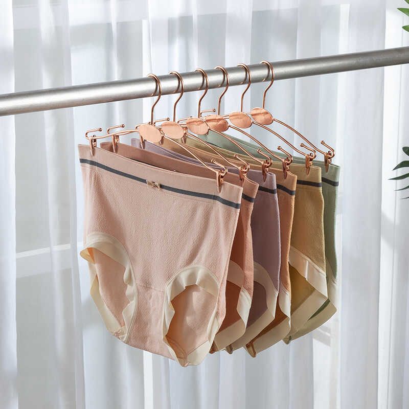 服装店内衣架金属防滑无痕裤夹子内裤文胸展示挂家用晾晒衣挂钩撑