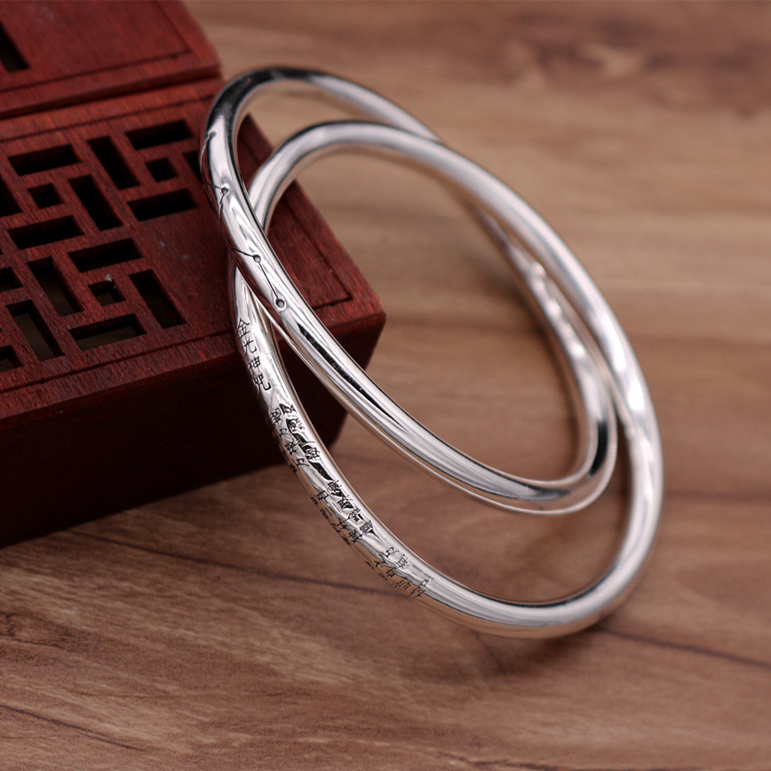 乾坤圈银首饰镯子金光神咒男手镯女北斗七星太极手环新款复古详情4