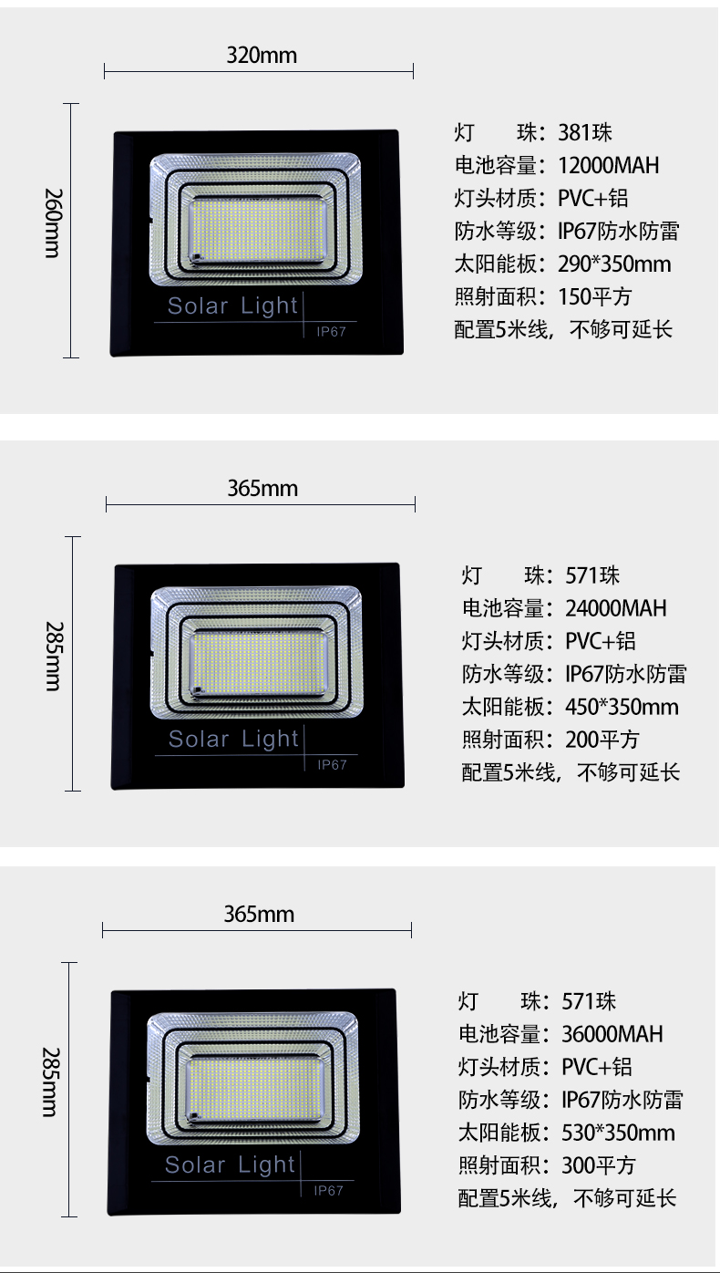 2024 New solar floodlights, LED outdoor lights, household garden lights, new rural ultra-bright waterproof street lights pic 14