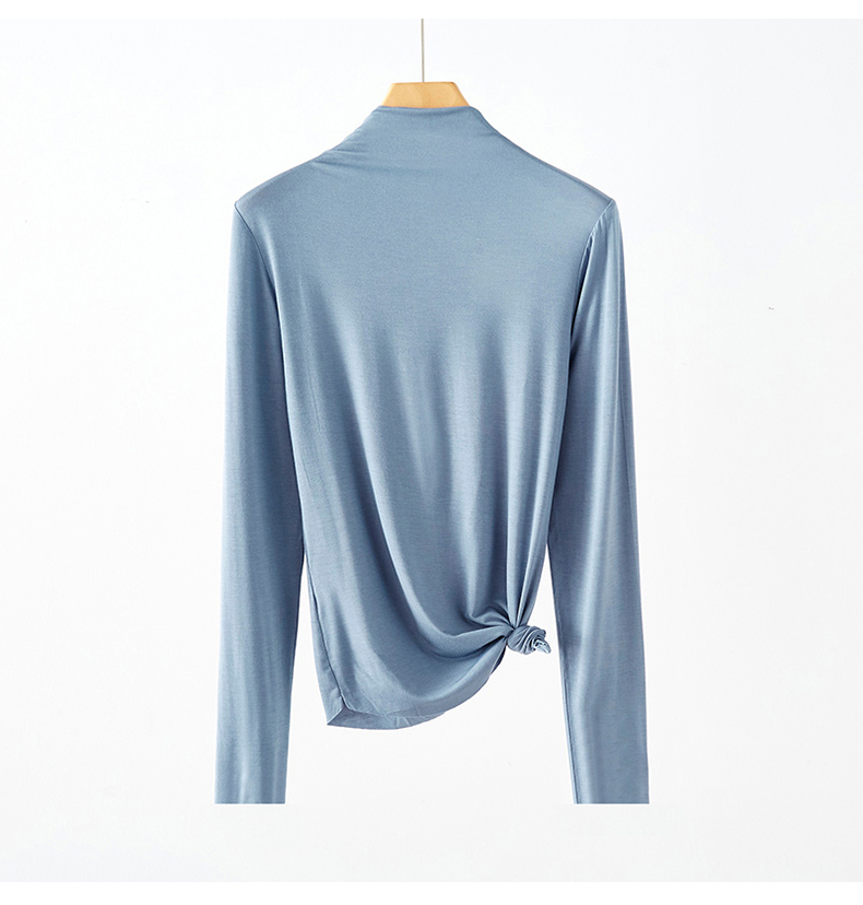 打底衫女春秋莫代尔半高领洋气长袖内搭春夏修身百搭t恤秋衣上衣详情21