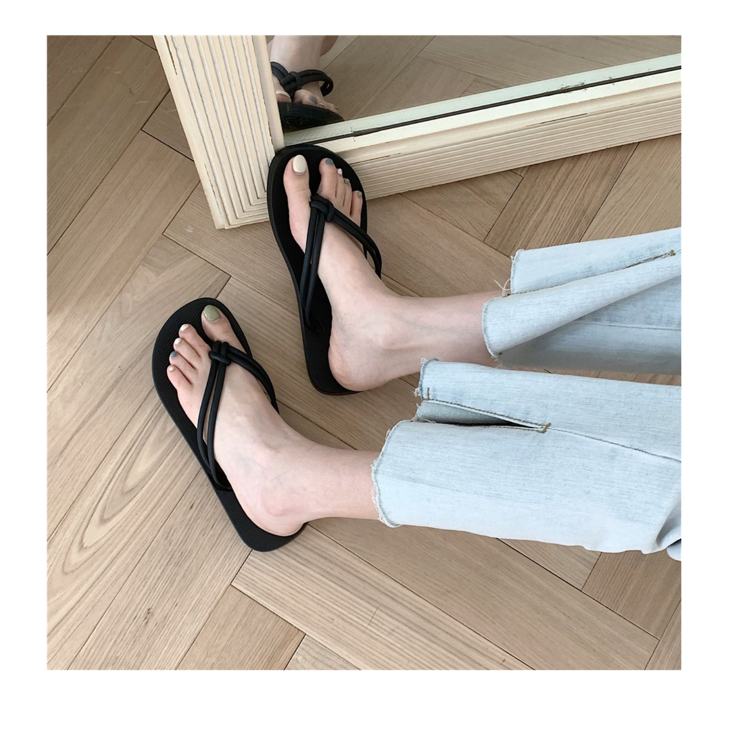 日式新款网红ins时尚休闲人字拖女夏外穿防滑洗澡夹脚凉拖鞋沙滩详情27