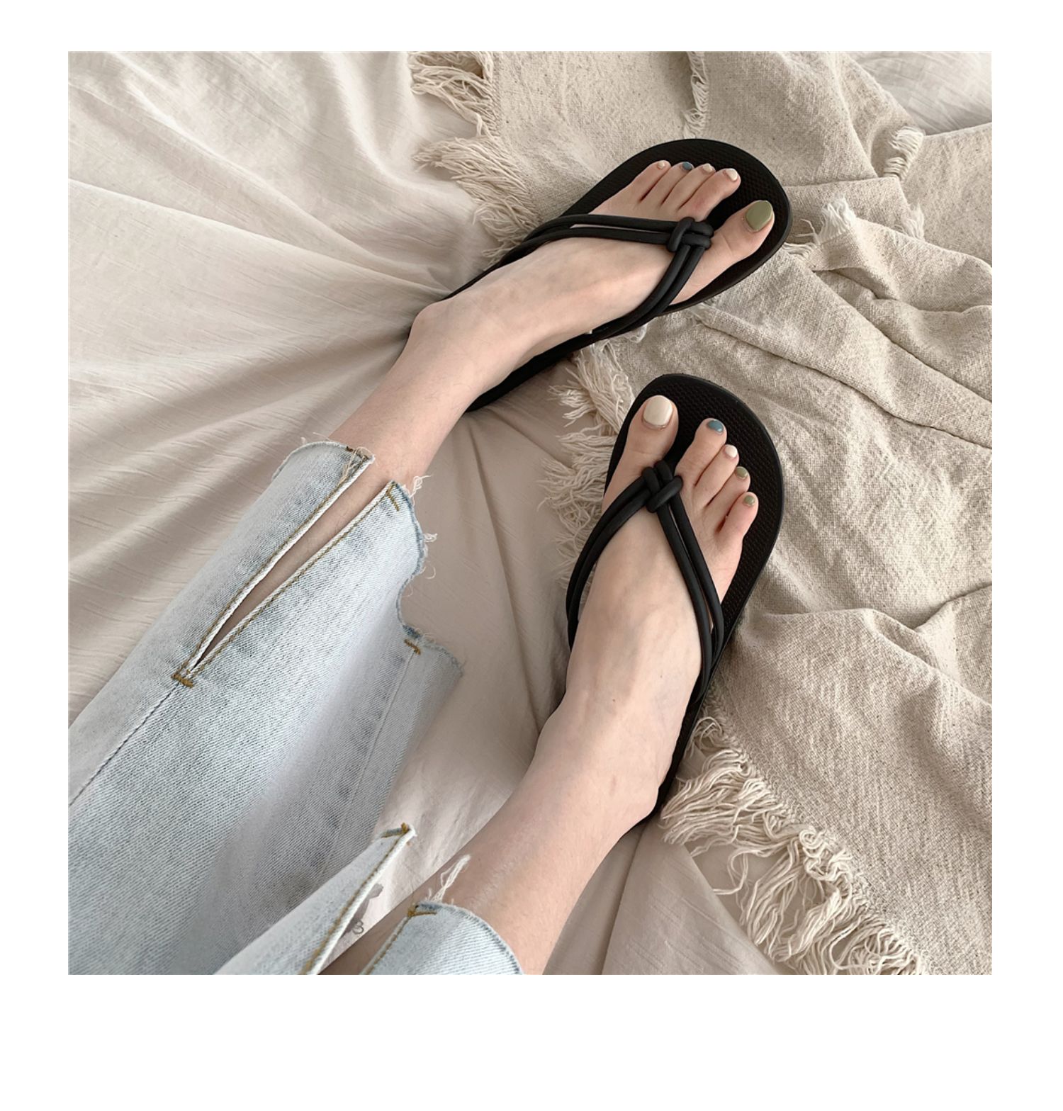 日式新款网红ins时尚休闲人字拖女夏外穿防滑洗澡夹脚凉拖鞋沙滩详情26
