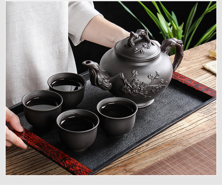 紫砂茶壶大容量紫砂壶家用大号泡茶器宜兴手工茶壶功夫茶具杯套装详情15