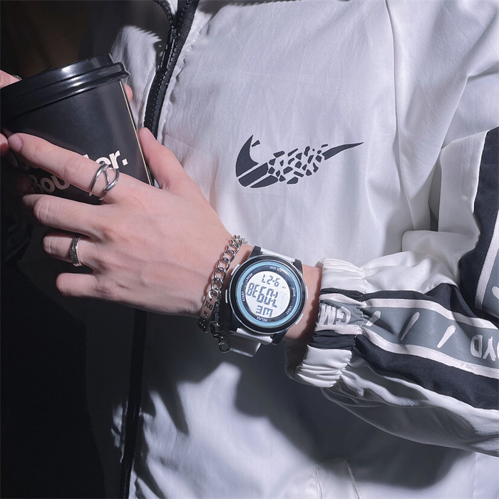 学生党手表女款ins风高颜值女生初中生简约百搭运动独角兽电子表详情8