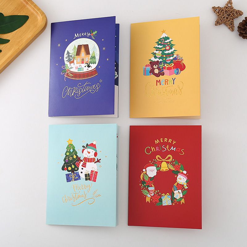 New high-end 3d Christmas stereoscopic greeting card, creative and sophisticated diy gift, festival gratitude and blessing small card Item Picture