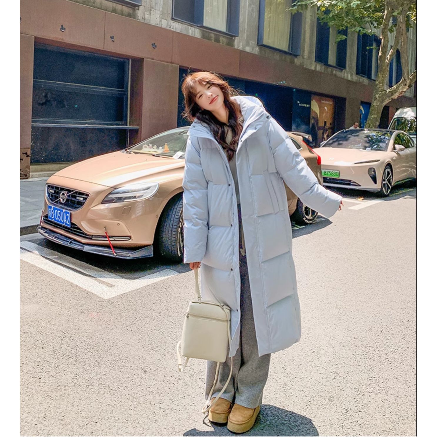 正品长款羽绒服女冬季2025新款超长过膝情侣宽松加厚90白鸭绒外套详情41