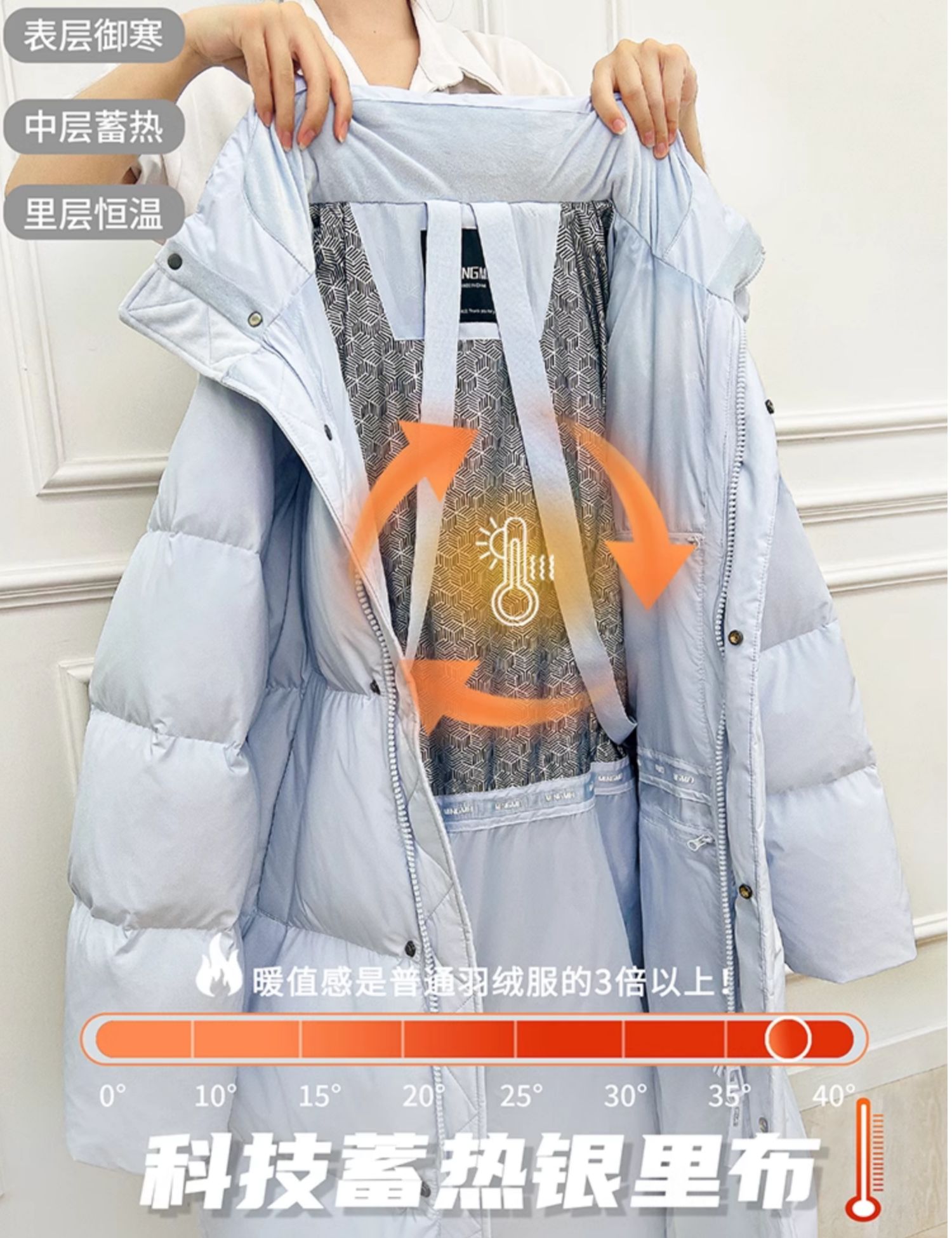 正品长款羽绒服女冬季2025新款超长过膝情侣宽松加厚90白鸭绒外套详情10