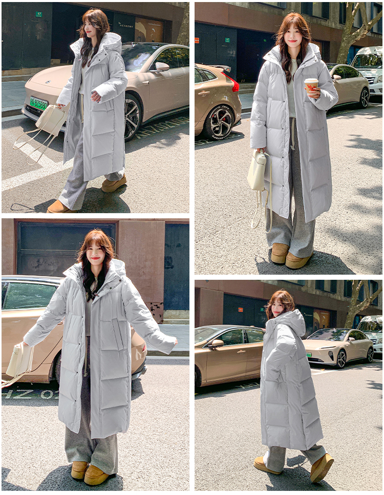 正品长款羽绒服女冬季2025新款超长过膝情侣宽松加厚90白鸭绒外套详情62