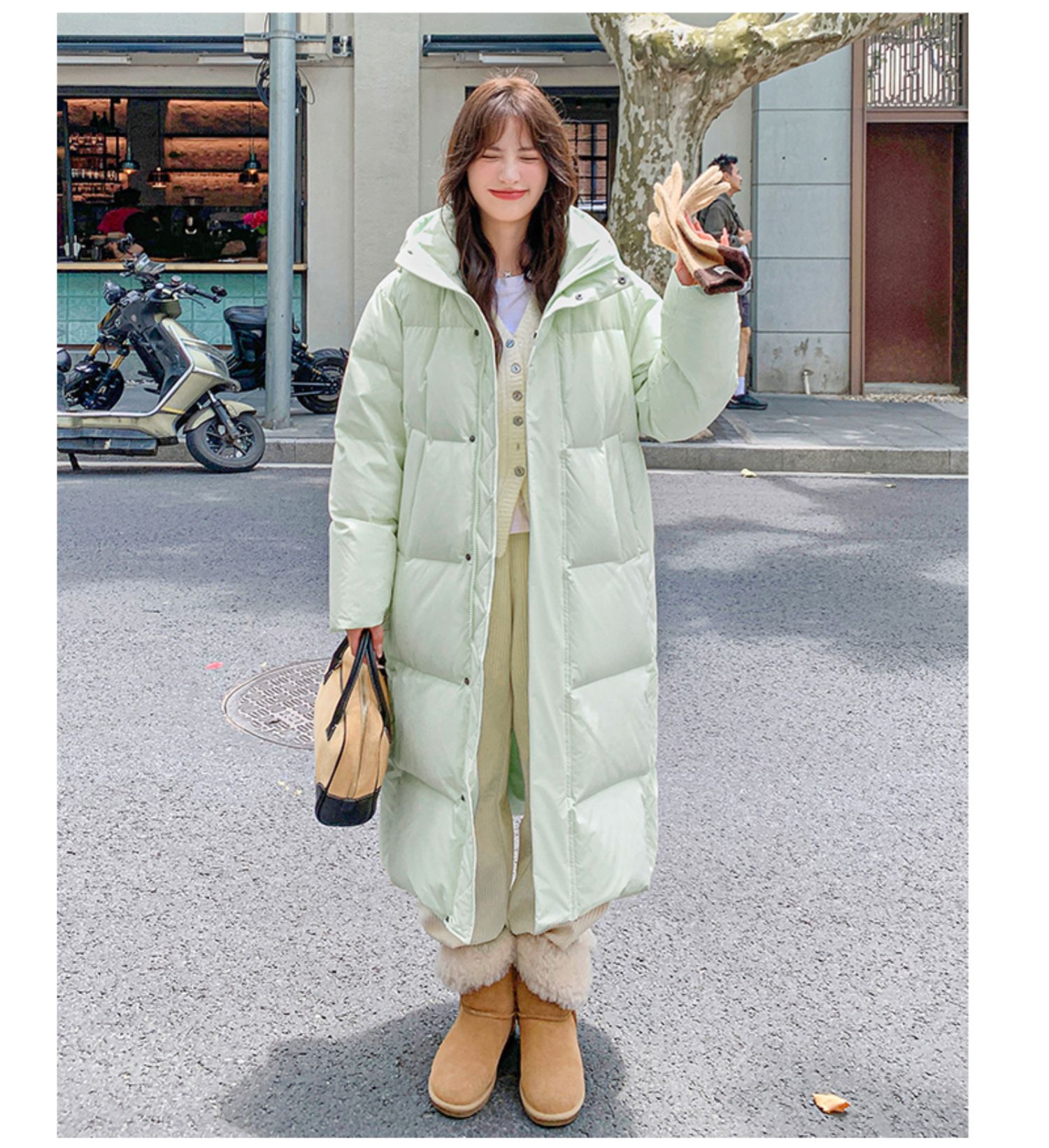 正品长款羽绒服女冬季2025新款超长过膝情侣宽松加厚90白鸭绒外套详情54