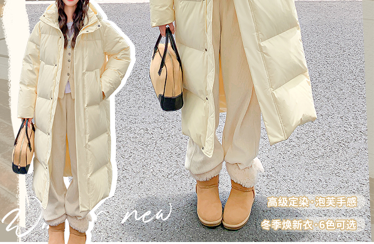 正品长款羽绒服女冬季2025新款超长过膝情侣宽松加厚90白鸭绒外套详情2